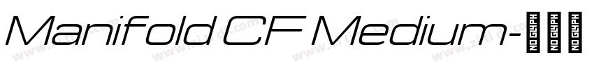 Manifold CF Medium字体转换